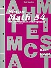 TEST MASTERS Hake Saxon MATH 54 Second Edition (Saxon Math)