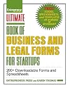 Ultimate book of business and legal forms for startups 200 downloadable forms and spreadsheets
