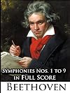 Beethoven : Symphony no.1 in C major, op.21 + Symphony no.2 in D major, op.36 + Symphony no.3 in E-flat major, op.55, 'Eroica' + Symphony no.4 in B-flat major, op.60 + Symphony no.5 in C minor, op.67 + Symphony no.6 in F major, op.68, 'Pastoral' + Symphony no.7 in A major, op.92 + Symphony no.8 in F major, op.93 + Symphony no.9 in D minor, op.125, 'Choral' [score : full] {Benei Noaj}