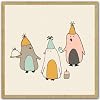 Birthday Penguins GreenGift-Notes