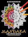 Mandala Coloring Book Black Background Zen Coloring Book