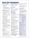Microsoft Word 2007 Introduction Quick Reference Guide (Cheat Sheet of Instructions, Tips & Shortcuts - Laminated)