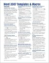 Microsoft Word 2007 Templates & Macros Quick Reference Guide (Cheat Sheet of Instructions, Tips & Shortcuts - Laminated)