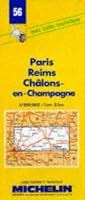 Carte routière : Paris - Reims - Châlons-en-Champagne, 56, 1/200000