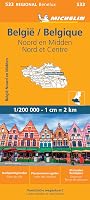 BELGIQUE NORD - CENTRE / NOORD - MIDDEN BELGIE 11533 CARTE ' REGIONAL ' MICHELIN KAART