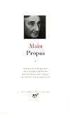Alain : Propos, tome 1