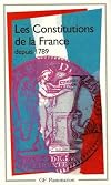 Les Constitutions de la France depuis 1789