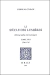 Le siècle des lumières: bibliographie chronologique (Histoire des idees et critique litteraire)