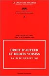 Droit d'auteur et droits voisins: la loi du 3 juillet 1985