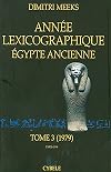Année lexicographique. Égypte Ancienne. Tome 3 (1979) (French Edition)