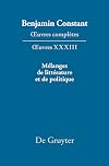 Mélanges de littérature et de politique
