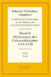 Dichtungen der Universitätsjahre 1715-1719