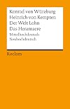 Heinrich von Kempten /Der Welt Lohn /Das Herzmaere: Mittelhochdt. /Neuhochdt. (Reclams Universal-Bibliothek)
