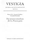 Das senatus consultum de Cn. Pisone patre
