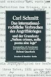 Das internationalrechtliche Verbrechen des Angriffskrieges und der Grundsatz ' Nullum crimen, nulla poena sine lege'.
