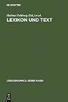Lexikon und Text Wiederverwendbare Methoden und Ressourcen zur linguistischen Erschliessung des Deutschen