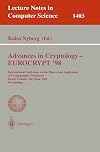 Advances in Cryptology-Eurocrypt 98: International Conference on the Theory and Application of Cryptographic Techniques,