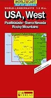 World-Country map 1:2500000 USA, West