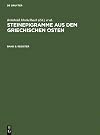 Steinepigramme Aus Dem Griechischen Osten