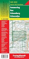 Freytag Berndt Wanderkarten. Semmering, Rax, Schneeberg, Schneealpe. 1:50 000