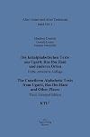 Die Keilalphabetischen Texte Aus Ugarit, Ras Ibn Hani Und Anderen Orten / The Cuneiform Alphabetic Texts from Ugarit, Ras Ibn Hani and Other Places ... Altes Testament) (English and German Edition)