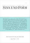 Sinn und Form 2020/1 : Beiträge zur Literatur : Zweimonatszeitschrift