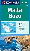 Malta, Gozo 1:25 000: 3in1 Wanderkarte 1:25000 mit Aktiv Guide und Detailkarten. Autokarte. (German Edition)