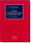 Autoria y Dominio del Hecho En Derecho Penal (Spanish Edition)
