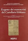 Regesto dei manoscritti del Cartellario voltiano