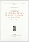 Répertoire des ouvrages imprimés en langue italienne au XVIIe siècle...