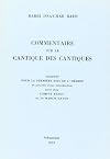 Commentaire du cantique des cantiques