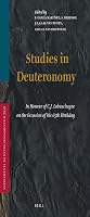 Studies in Deuteronomy: In Honour of C.J. Labuschagne on the Occasion of His 65th Birthday (Supplements to Vetus Testamentum)