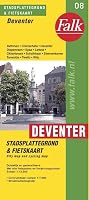 Deventer : stadsplattegrond met centrumkaart en volledig straatnamenregister Deventer - Schalkhaar