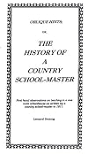 History Of A Country School-Master