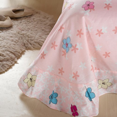 yiruge 亦如阁 家纺床上用品 100%全棉纯棉单双人床单 圆角 国色天香