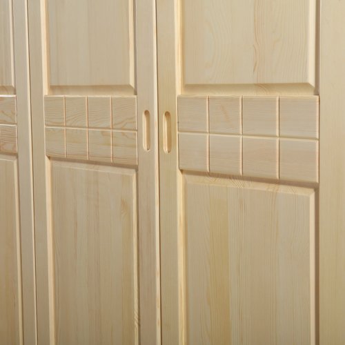 世香缘 松木衣橱 四门衣柜 三门两门整体衣柜 木质组合壁橱衣柜 方格