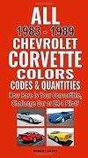 All 1983-1989 Chevrolet Corvette Colors, Codes & Quantities: How Rare is your Convertible, Challenge Car or ZR-1 Pilot?