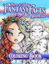 Fierce & Fancy Fantasy Faces Line Art & Grayscale Coloring Book