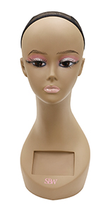 Testa per parrucche professionale nera in plastica per salone_voghion.com