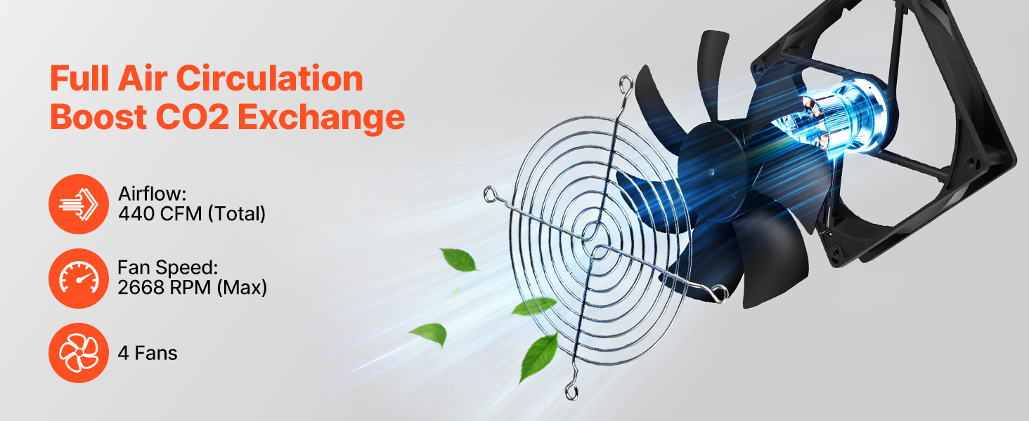 Vevor Solar Powered Fan With 4 Fans High Speed Air Ventilation_voghion.com