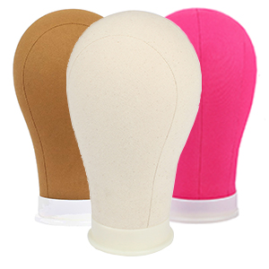Testa di manichino in tela per parrucche con supporto per styling_voghion.com