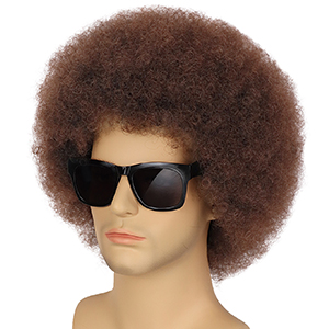 Perruque afro courte et bouclée pour homme années 70 80 disco_voghion.com