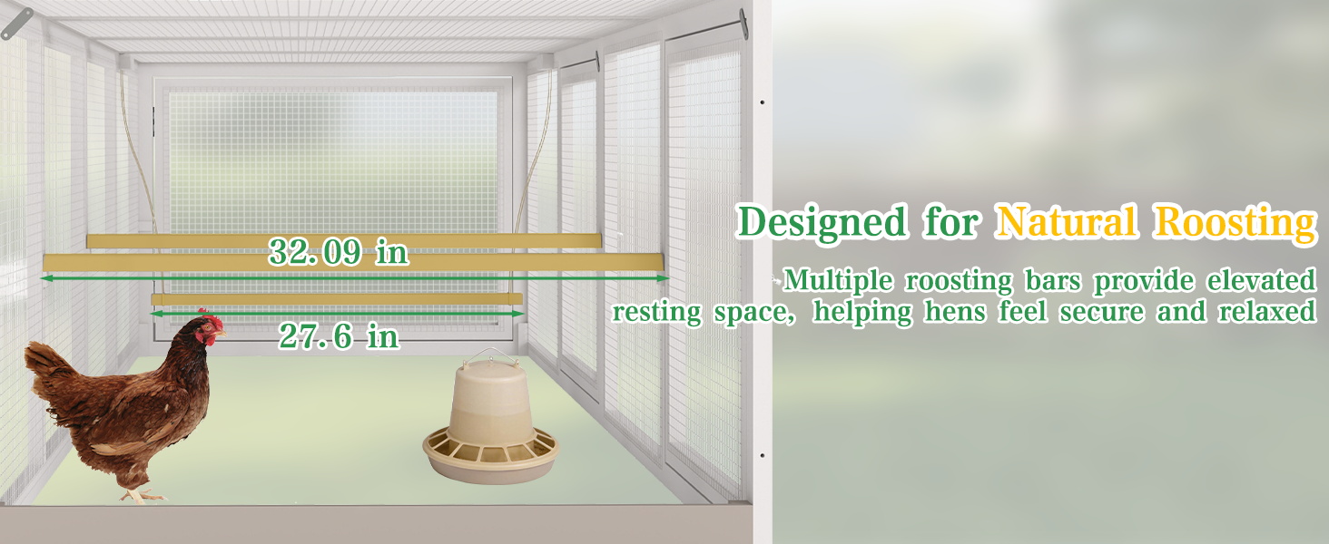PETSCOSSET Outdoor Chicken Coop Extension Run 18.68 ft² Large