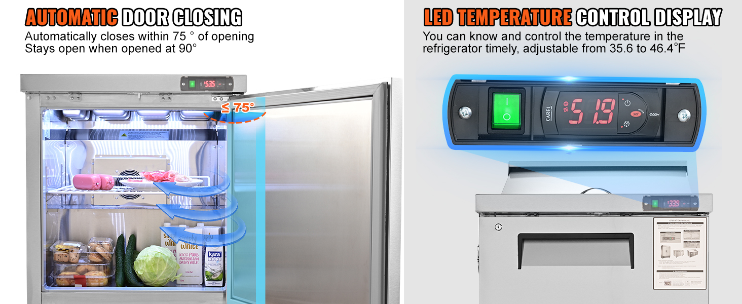 Congelatore professionale sottobanco in acciaio inox 7,4 cu ft_voghion.com