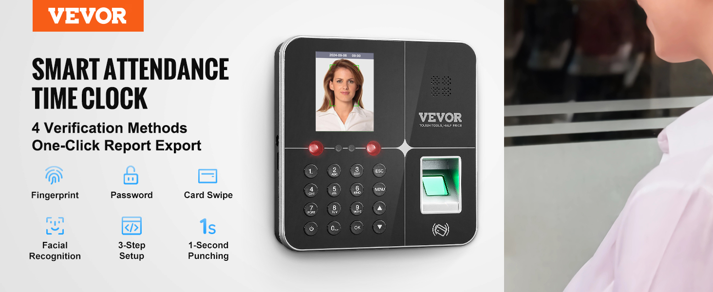 Biometric Time Clock For Small Business With Facial Recognition_voghion.com