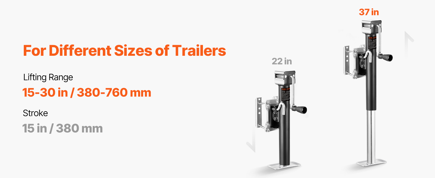 Vevor Swivel Trailer Jack 2500 Lbs Bolt-on With Ergonomic Handle_voghion.com