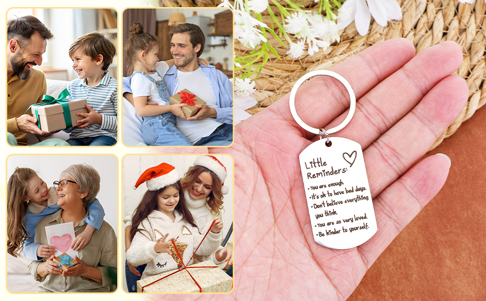 Inspirational Keychain Set Daily Affirmation Positive Key Ring_voghion.com