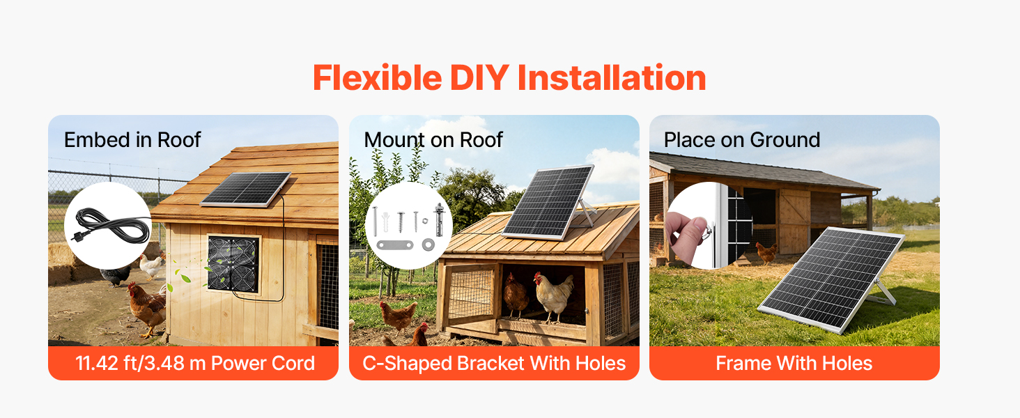 Vevor Solar Powered Fan With 4 Fans High Speed Air Ventilation_voghion.com