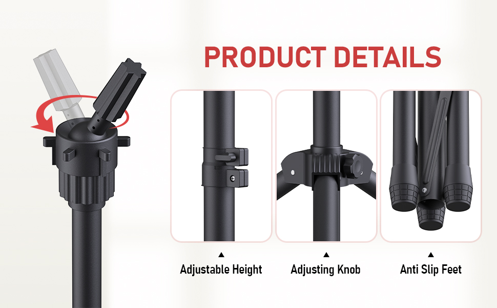 Adjustable Wig Stand With Mannequin Head And Clamp For Salon_voghion.com