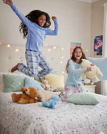 Us angels flickor pyjamas set 3-delar kort ärm med shorts_voghion.com